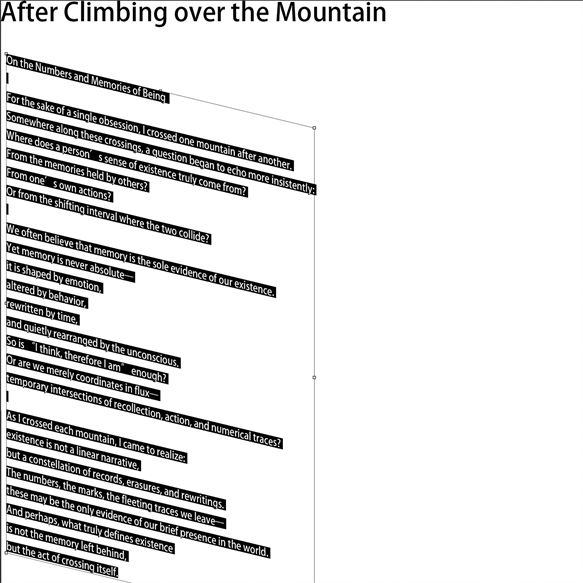 After Climbing Over the Mountain